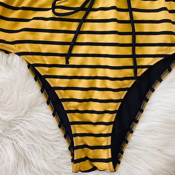 Solid & Striped Michelle Tie-Detailed one piece Striped Swimsuit - Picture 6 of 10